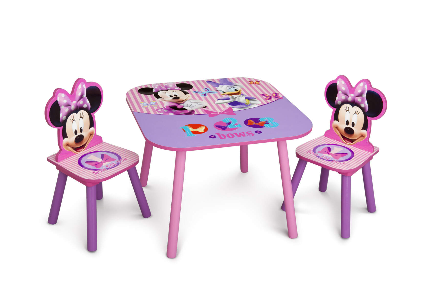 Juego de mesa y 2 sillas para niños Minnie Mouse Disney 