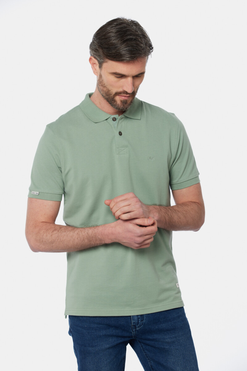 REMERA POLO PIQUE LISA - Verde 