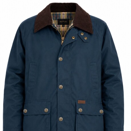 Campera Tipo Encerada Azul