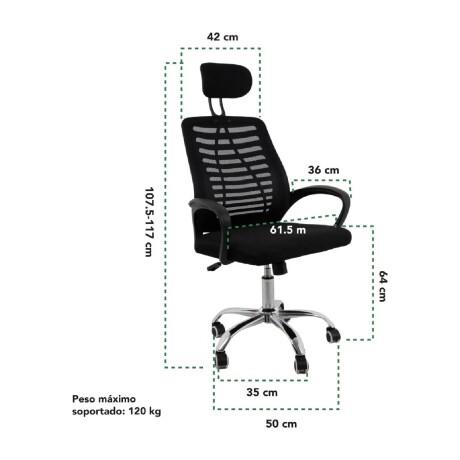 Silla Ejecutiva ergonómico Lumax Mesh Barcelona Negro