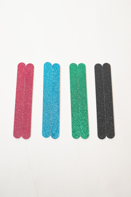 Set Lima De Unas Glitter, X2 Un. Color Unico