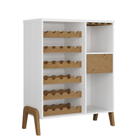 Bar botellero Linea Veneza Blanco/Miel