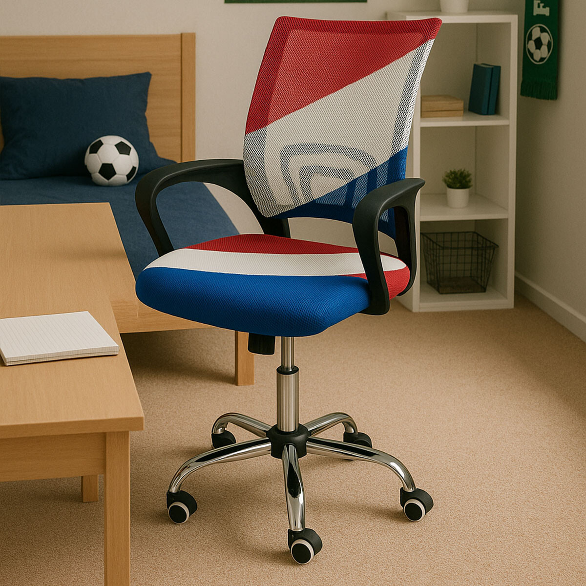 Silla De oficina Colorida Con Patas Metalicas 