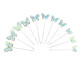Topping Diseño de Mariposa x12 Celeste