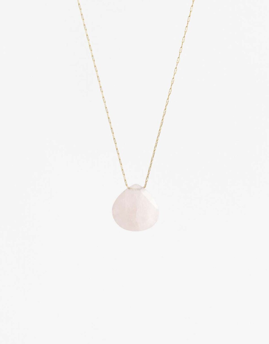 Cadena Corta con Dije Piedras - Rosa Claro 