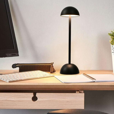 Lámpara de Mesa y Escritorio Minimalista con Luz Led Base Ondulada Negro