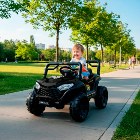 Auto Cuatriciclo A Bateria Arenero Luz Y Sonido Negro