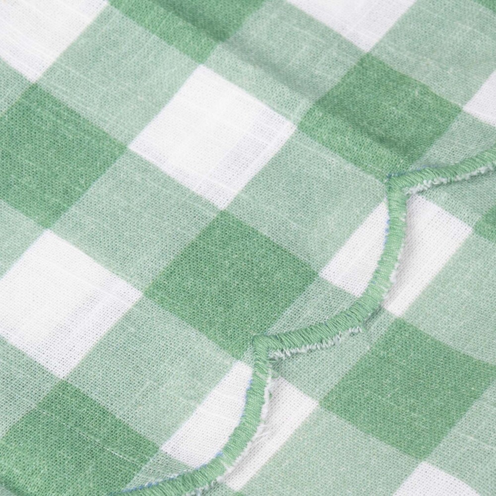 SET DE 2 SERVILLETAS GALATSI LINO-Y-ALGODON VERDE/BLANCO