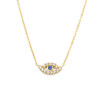 Colgante ojo turco de oro amarillo 18k con zafiro sintético y circonias Colgante ojo turco de oro amarillo 18k con zafiro sintético y circonias