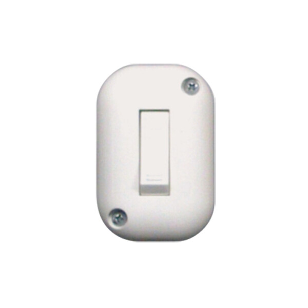 Int. unipolar ext. c/caja 10A - Visione blanco ELE01432
