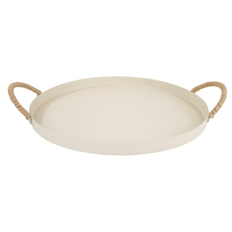 Bandeja de metal redondo con asas Bandeja de metal redondo con asas