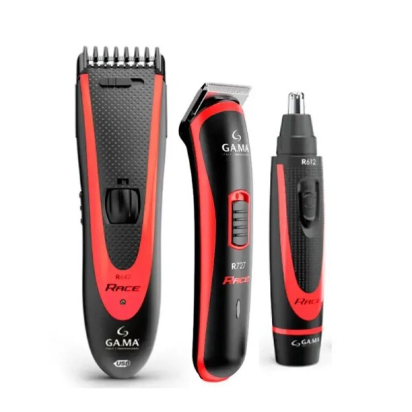 PACK RACE CORTA PELO CLIPPER + TRIMMER Y NOSE TRIMMER - GA.MA PACK RACE CORTA PELO CLIPPER + TRIMMER Y NOSE TRIMMER - GA.MA