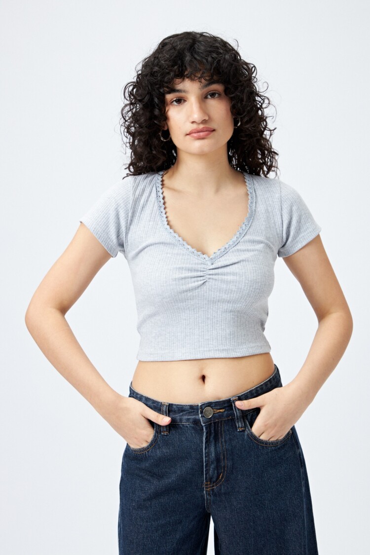 REMERA DANIRA Gris Melange