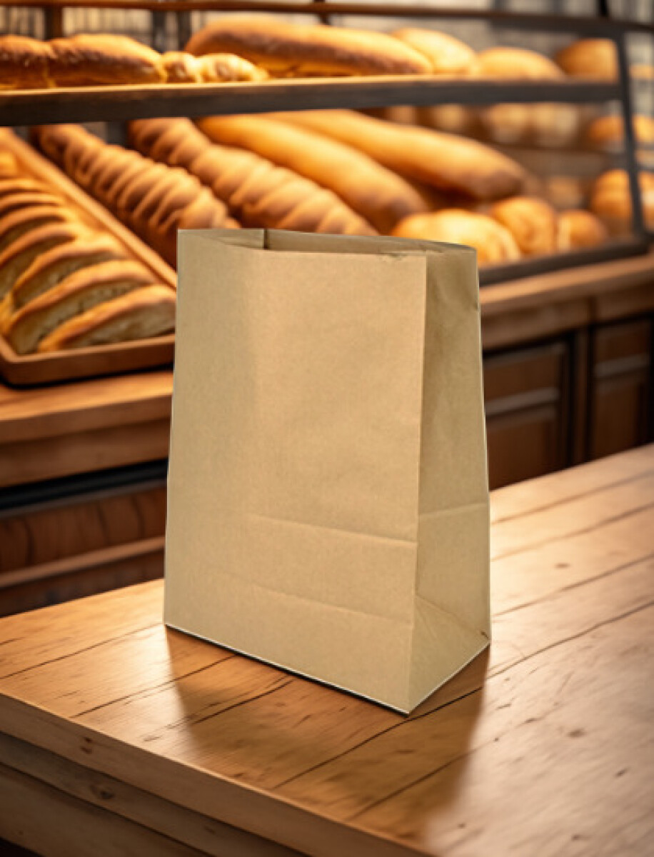 Bolsa sin asa 28x15x38 cm. kraft - MADERA 