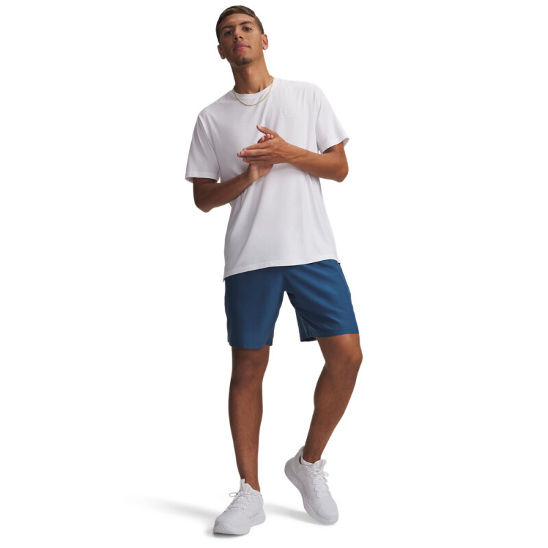UA Tech Woven Wordmark Short-BLU BLU-498