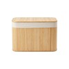 BAUL RECT BAMBU/TEJIDO C/TAPA 66.5X29X38CM Unica