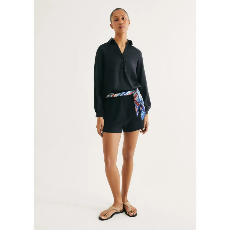 CAMISA ML FEM PRETO ESCURO