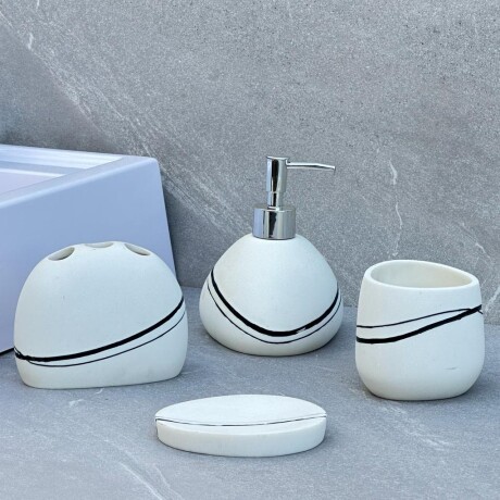 Set de Accesorios de Baño 4 Piezas en Resina Set de Accesorios de Baño 4 Piezas en Resina