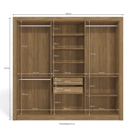 PLACARD 6 PUERTAS MDP NATURAL-BEIGE KOBE