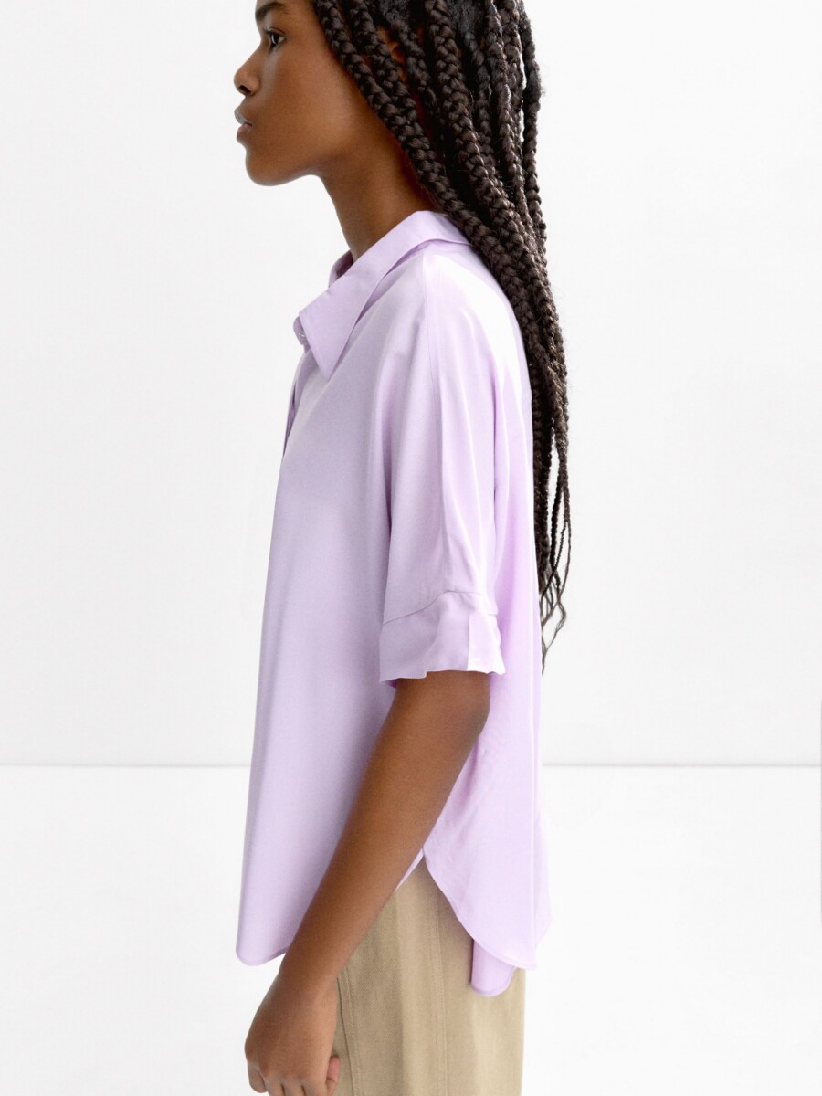 Camisa De Manga Corta violeta