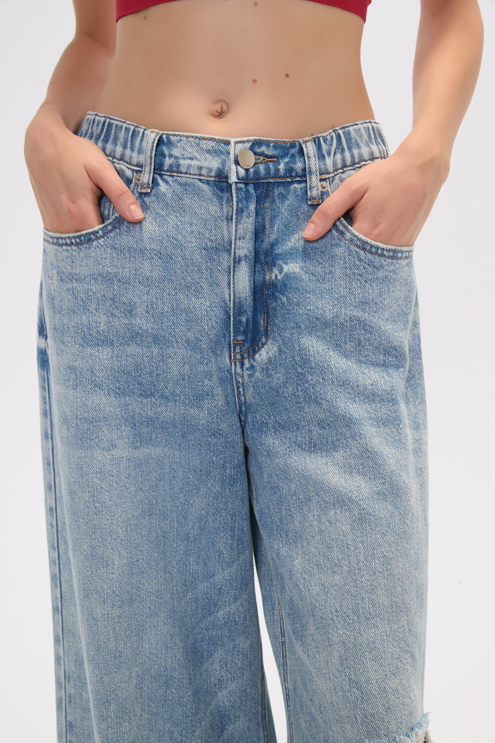 Pantalon Bausea Celeste Grisaceo