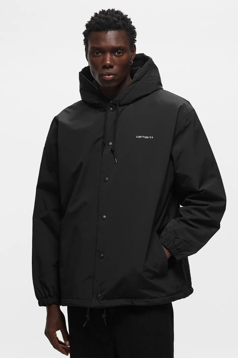 HOODED COACH JACKET Negro