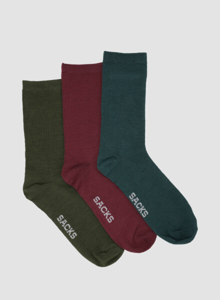 Pack x 3 medias hombre lisas media caña Variante 40