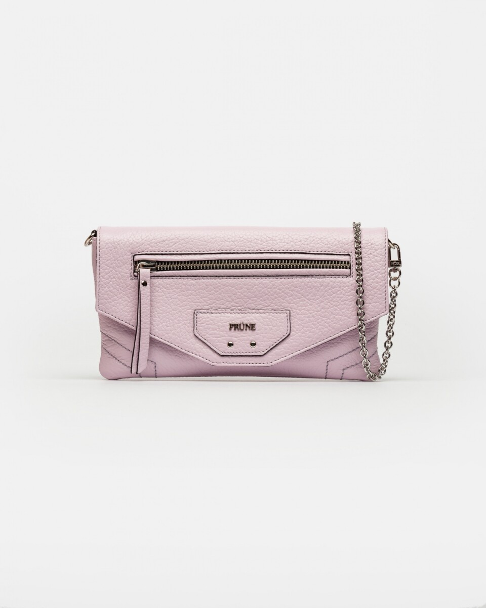 Bandolera Harper En Cuero Graneado - Rosa 