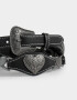 Cinturones y Fajas Cinturón Con Hebilla Corazones - Negro