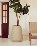 Macetero Calun de cemento beige Ø 50 cm Macetero Calun de cemento beige Ø 50 cm
