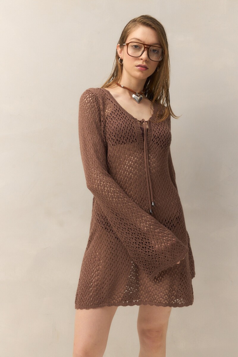 VESTIDO ASTURIANA Chocolate