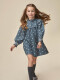 Vestido Bordado De Flores Plomo