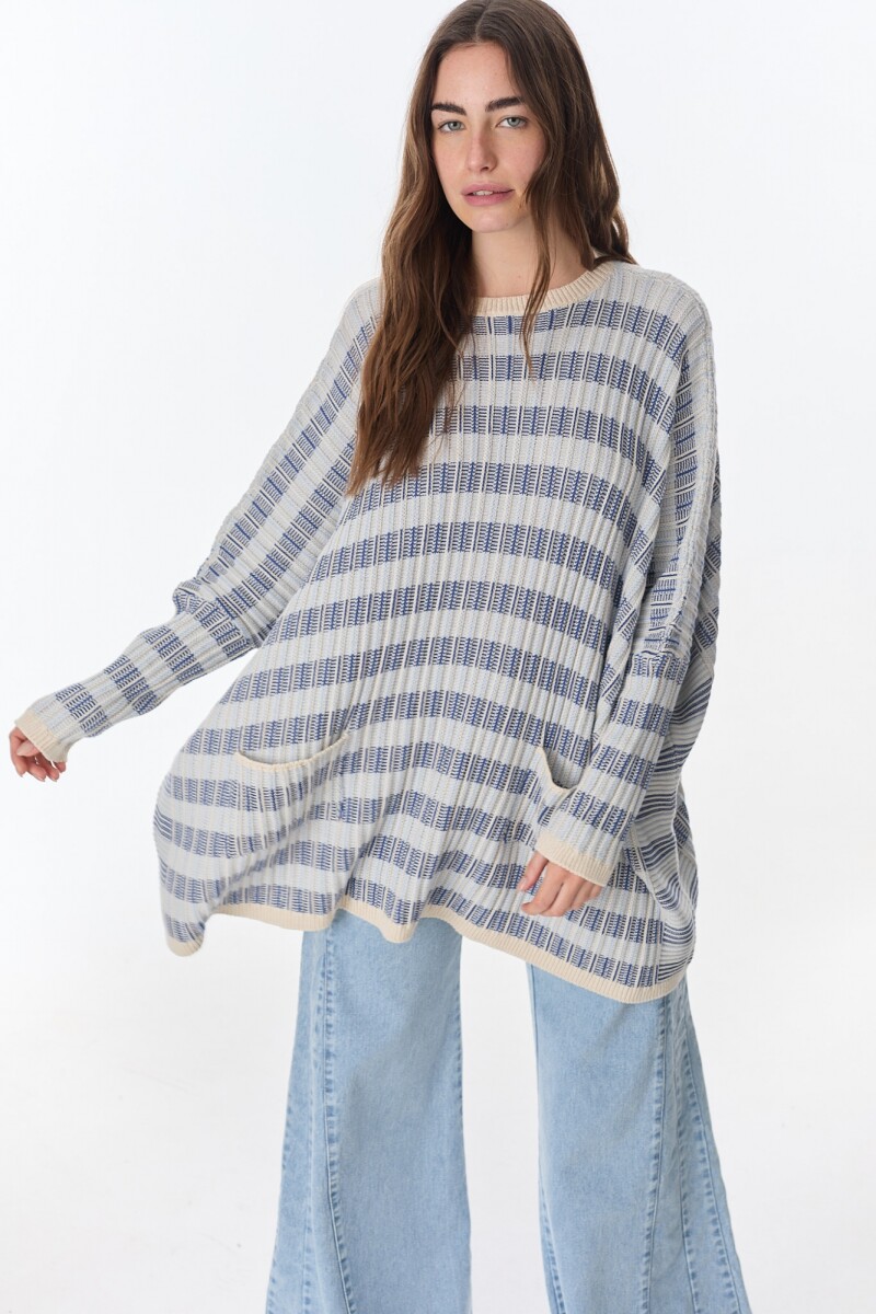 Sweater Tropea Azul/Celeste