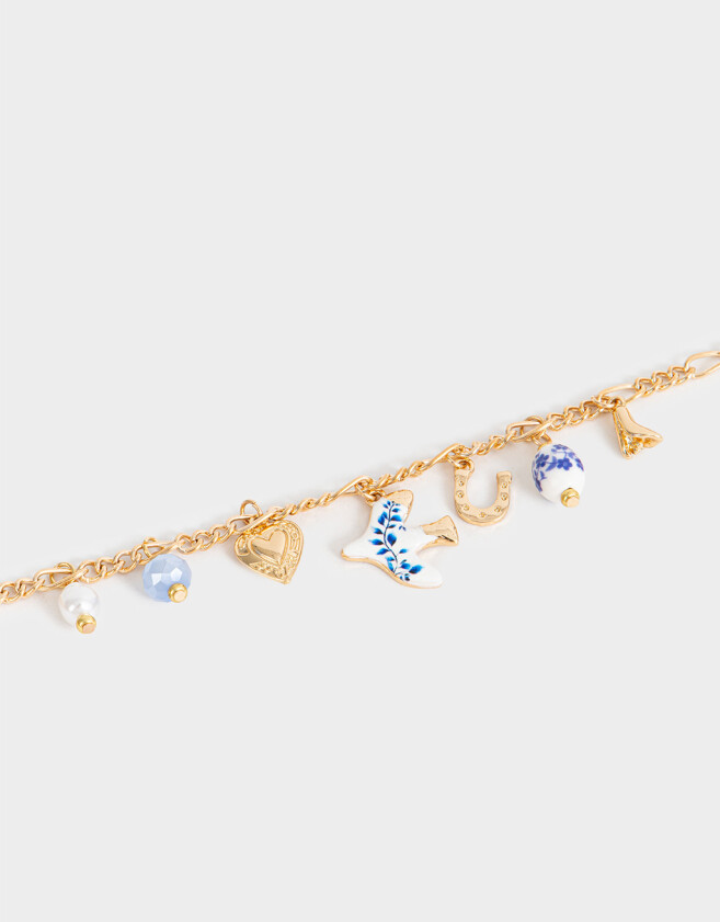 Pulseras Flexibles Multi dijes Pulseras - Dorado