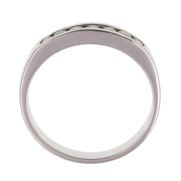 Anillo medio sin fin Chana S en oro blanco 18k con brillantes Anillo medio sin fin Chana S en oro blanco 18k con brillantes