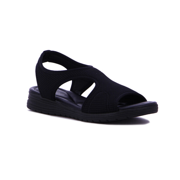 Sandalia Comfortflex Elastizada Mujer Negro-negro