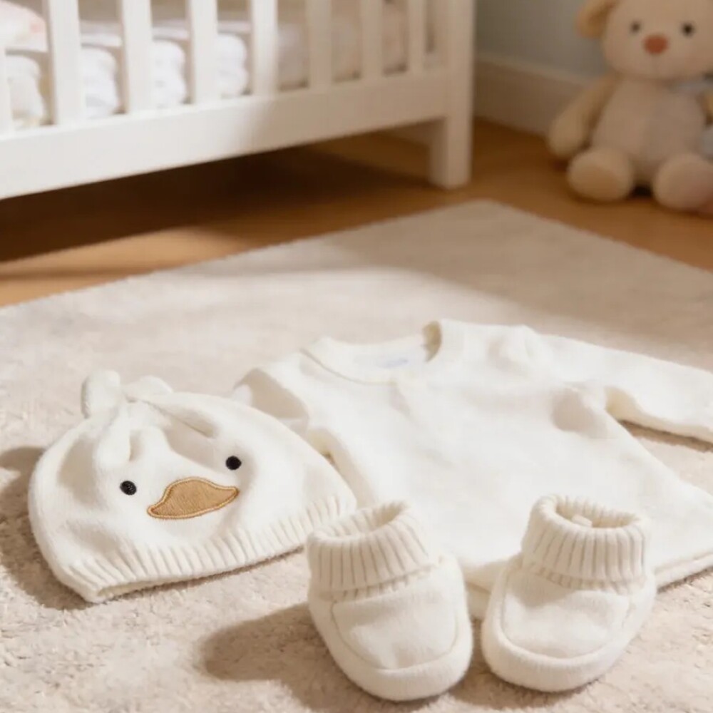 Set Gorro y escarpines de algodón carters beige