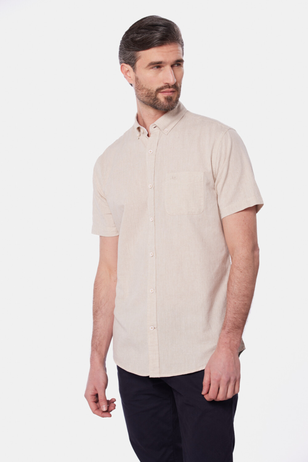 CAMISA DE LINO Beige