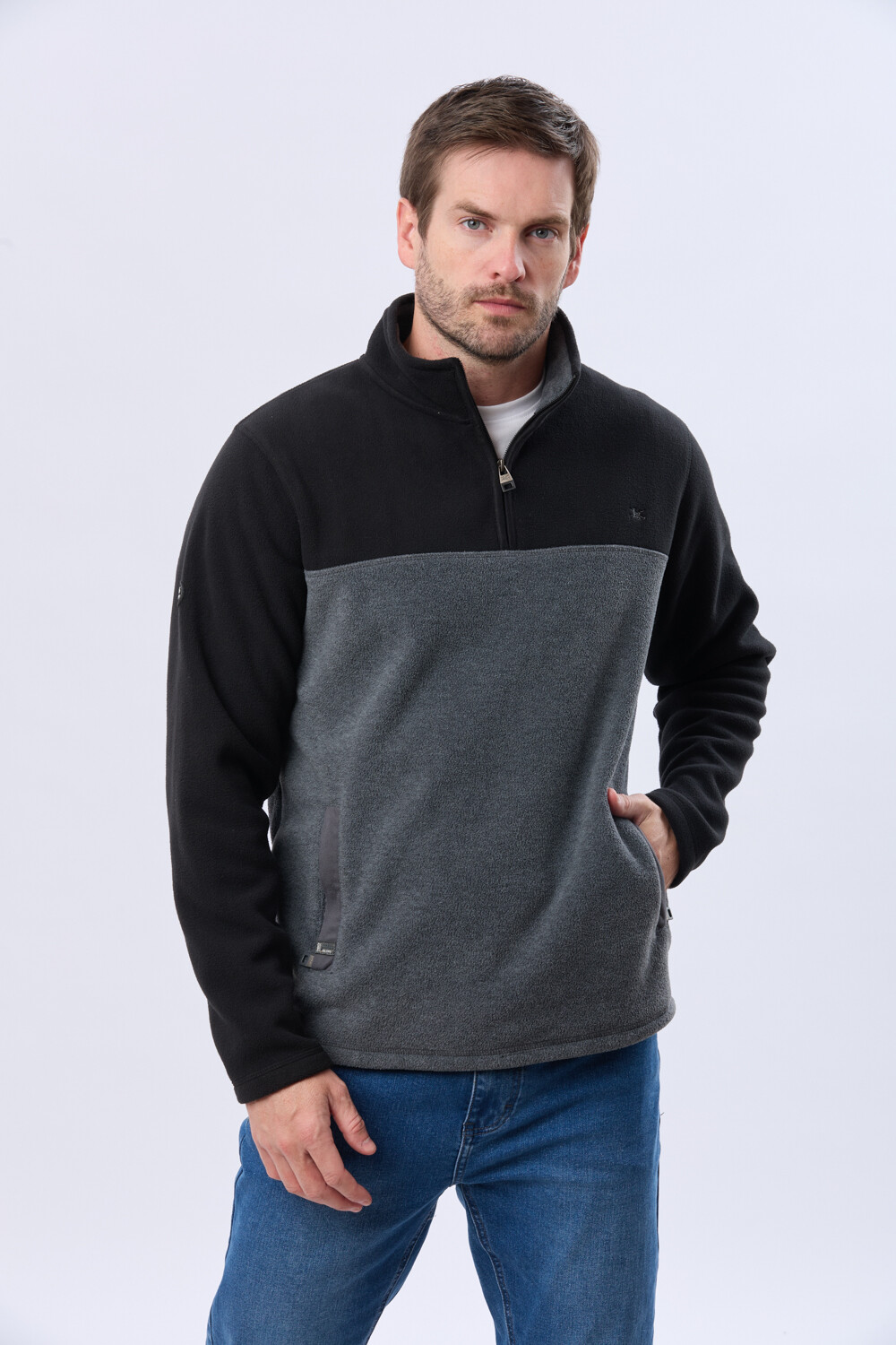 BUZO POLAR BICOLOR Negro