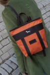 Mini Mustang Backpack Chocolate / Naranja