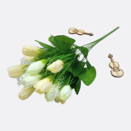 Ramo De Tulipanes x15 Blanca