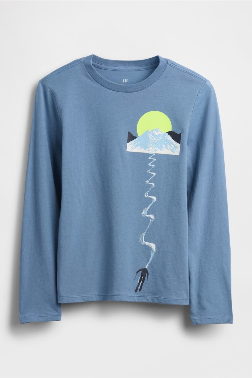Remera Gráfico Niño Classic Jasper Blue