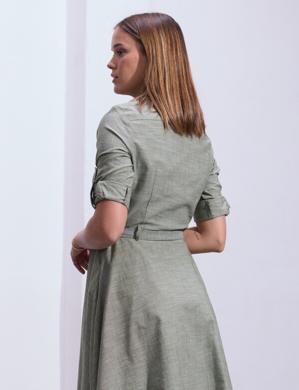 Vestido Camisero Lazo OLIVA