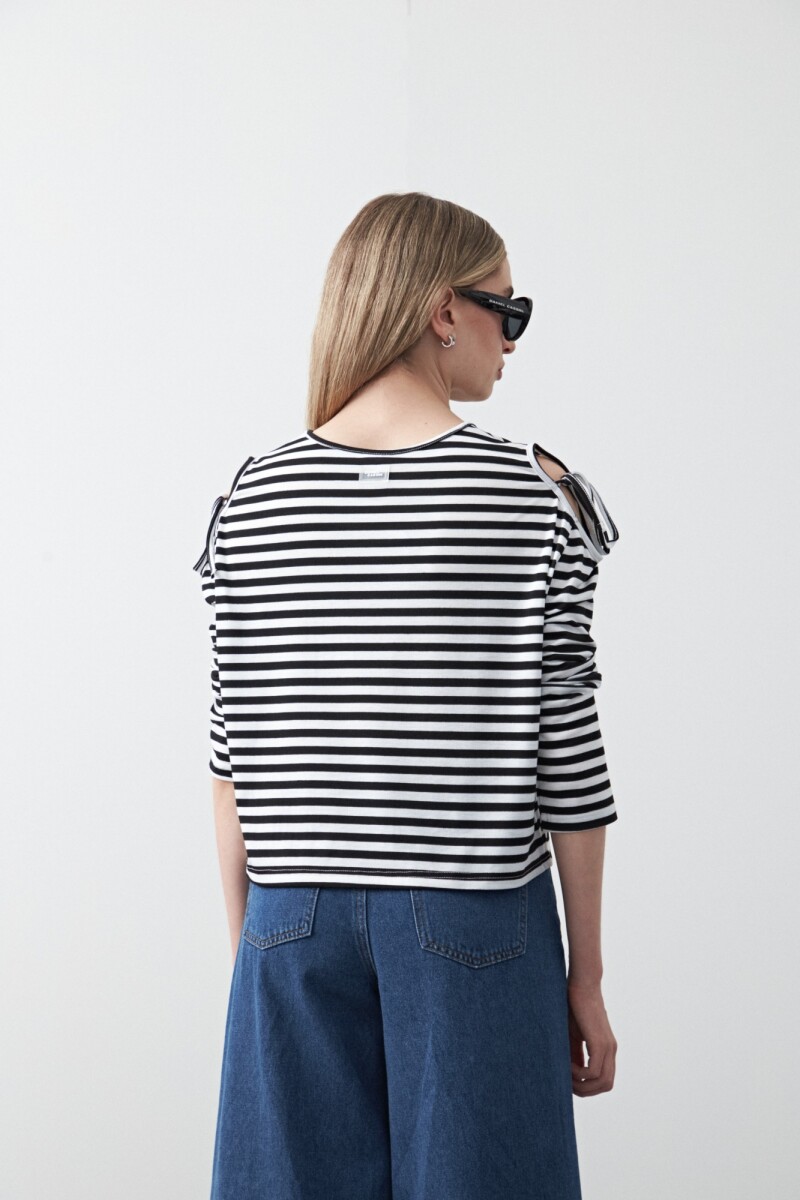 REMERA SENDAI Negro/Blanco