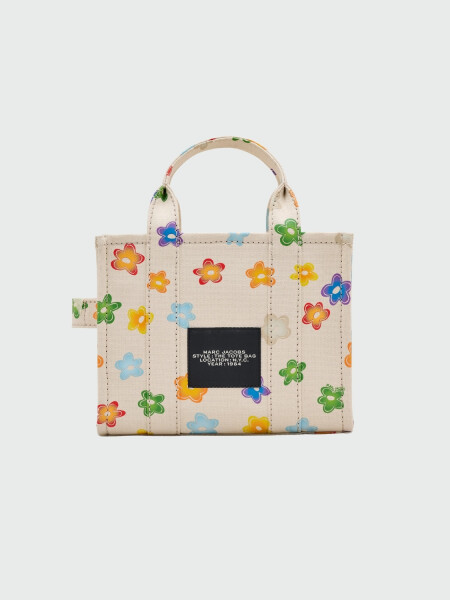 MARC JACOBS - THE WILD DAISY CANVAS SMALL TOTE BAG Blanco