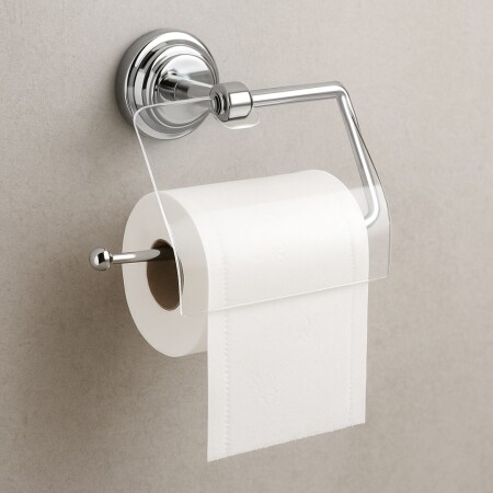PORTA ROLLO DE BAÑO ACERO INOXIDABLE PLATEADO