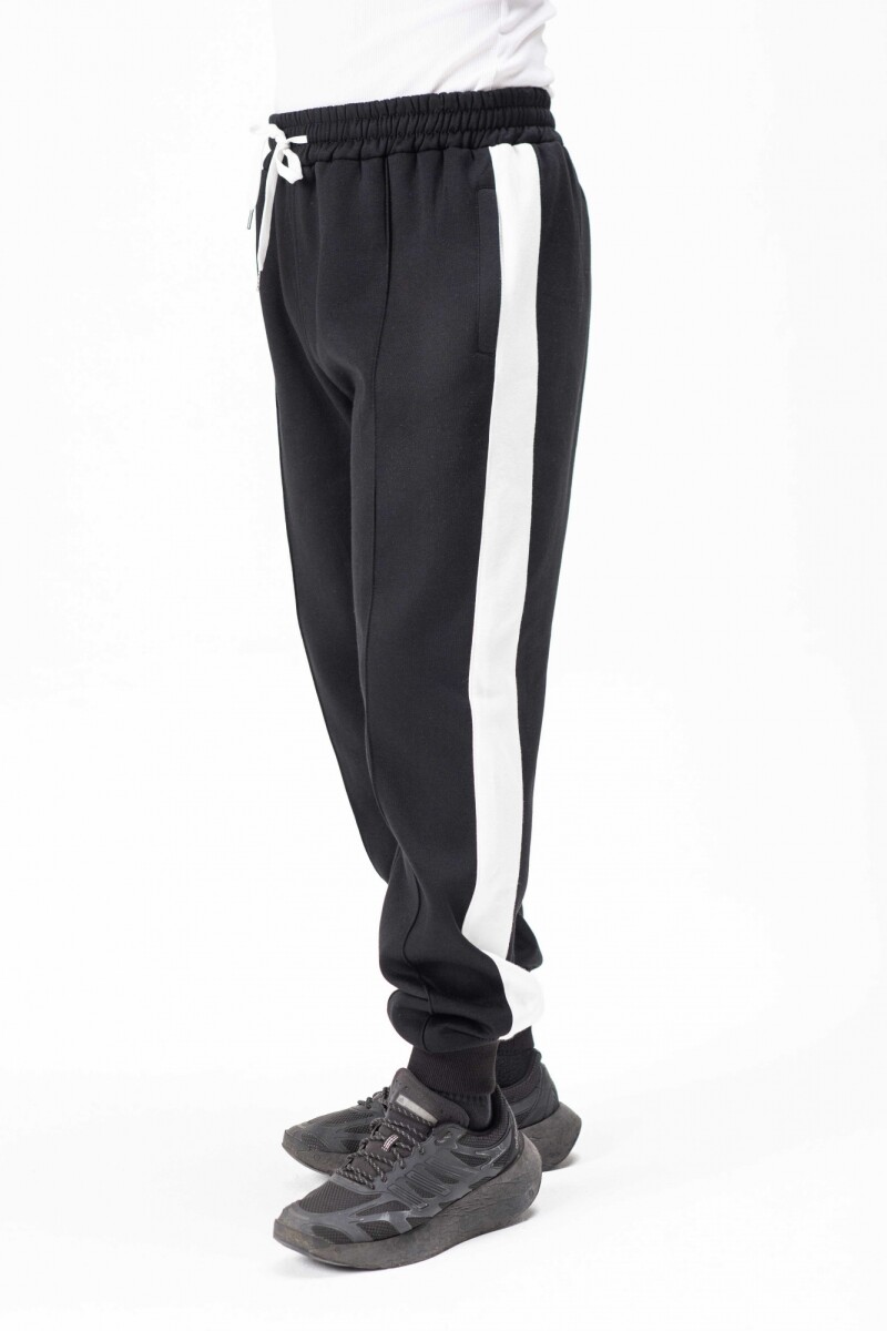 Pantalon Franja Negro