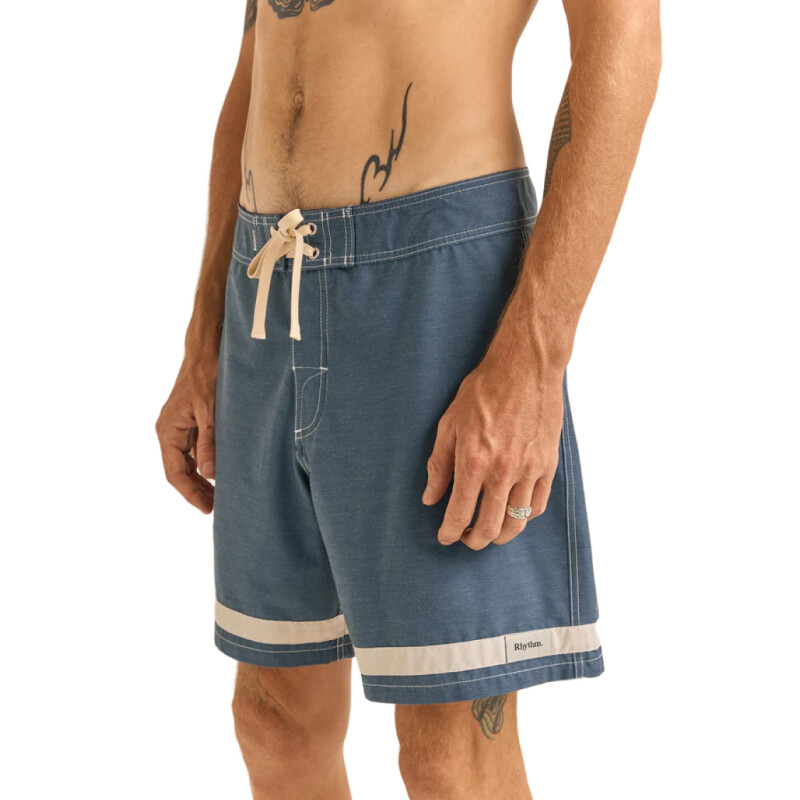 Boardshort Rhythm Signature Stripe - Azul Boardshort Rhythm Signature Stripe - Azul