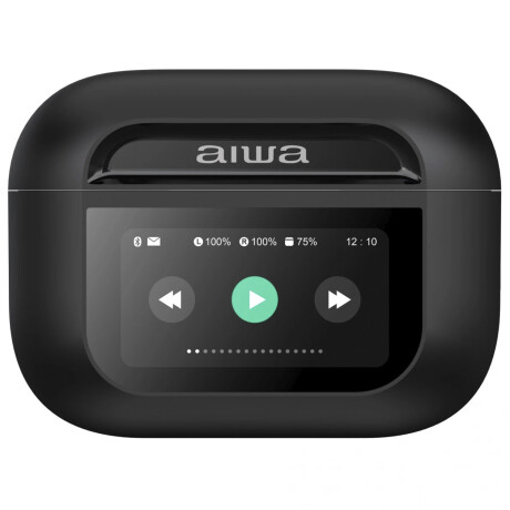 Auriculares Bluetooth con Estuche y Pantalla Aiwa AWTWSGPRO Black