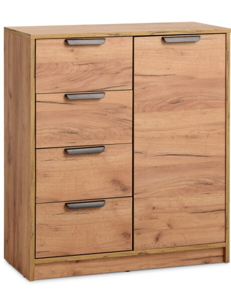 Cómoda JENSLEV 4 cajones 1 puerta color roble natural Cómoda JENSLEV 4 cajones 1 puerta color roble natural